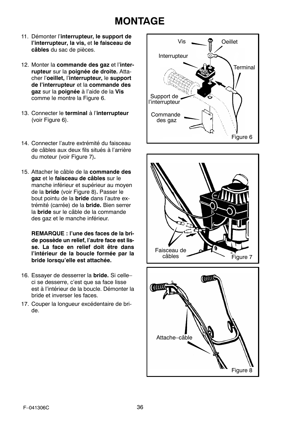 Montage | Murray 11052x4NC User Manual | Page 36 / 72