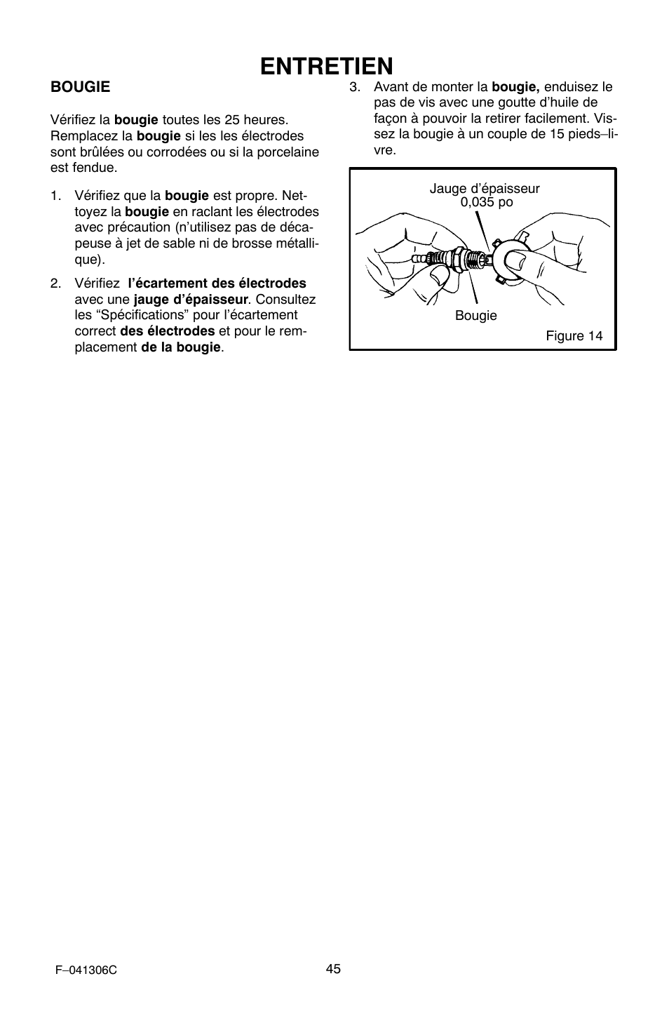 Entretien | Murray 11052x4NC User Manual | Page 45 / 72