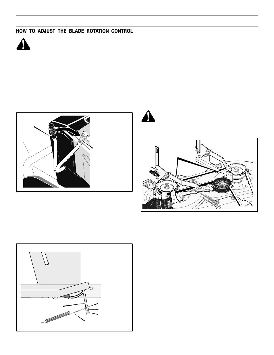 Maintenance, How to adjust the blade rotation control | Murray 425007x92B User Manual | Page 22 / 52