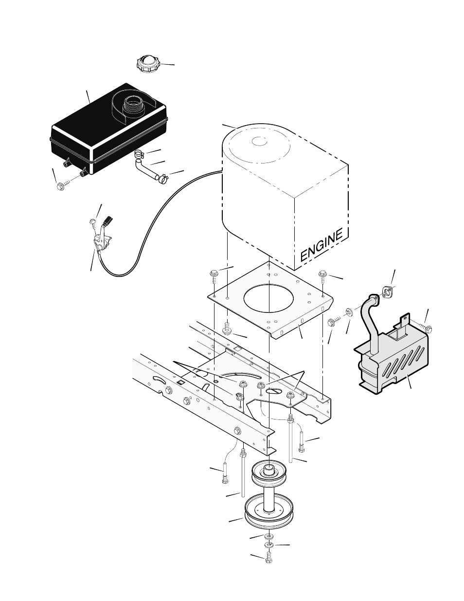 Engine mount | Murray 425007x92B User Manual | Page 46 / 52