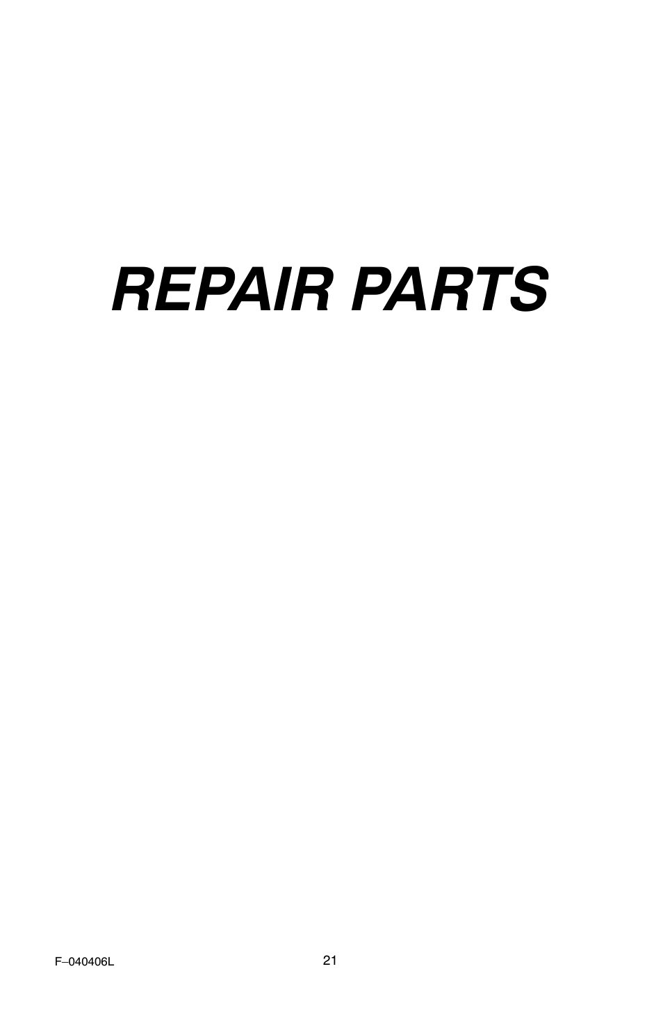 Repair parts | Murray 20-inch User Manual | Page 21 / 28