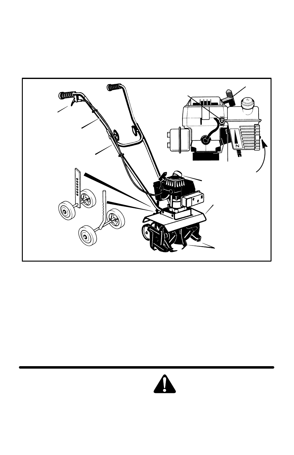 Operación, Conozca su cultivadora, Protección para los ojos | Murray 11052x4D User Manual | Page 59 / 72