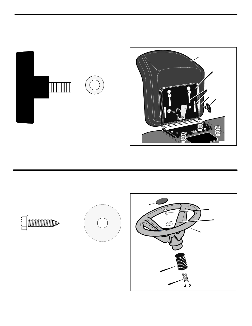 Assembly, How to install the seat, How to assemble the steering wheel | Murray 405000x8C User Manual | Page 11 / 52