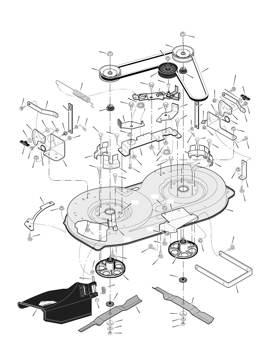 Mower housing | Murray 405000x8C User Manual | Page 44 / 52