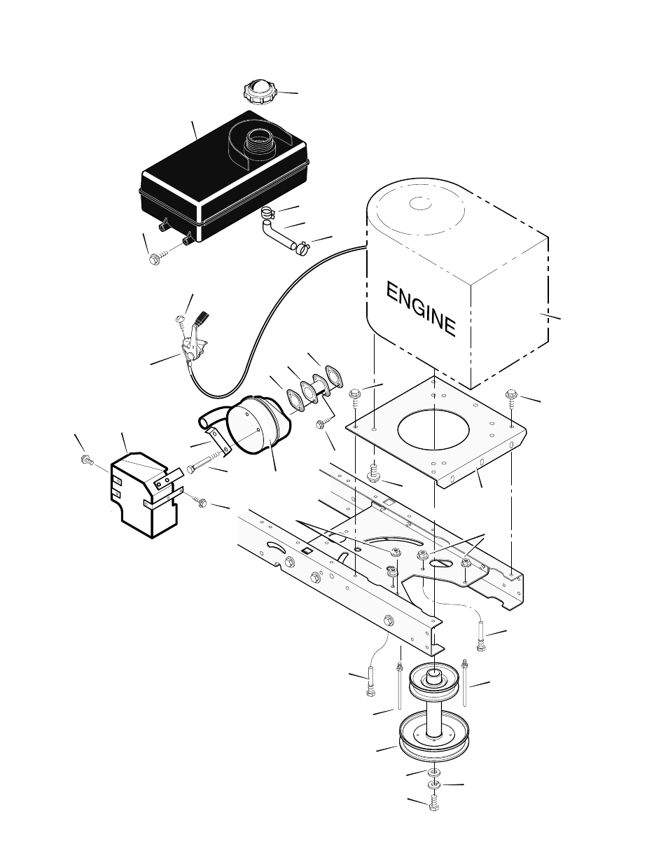Engine mount | Murray 405000x8C User Manual | Page 46 / 52