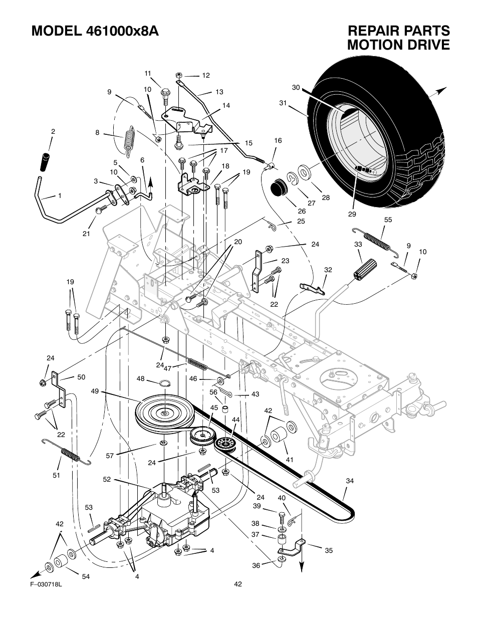 Motion drive | Murray 461000x8A User Manual | Page 42 / 61