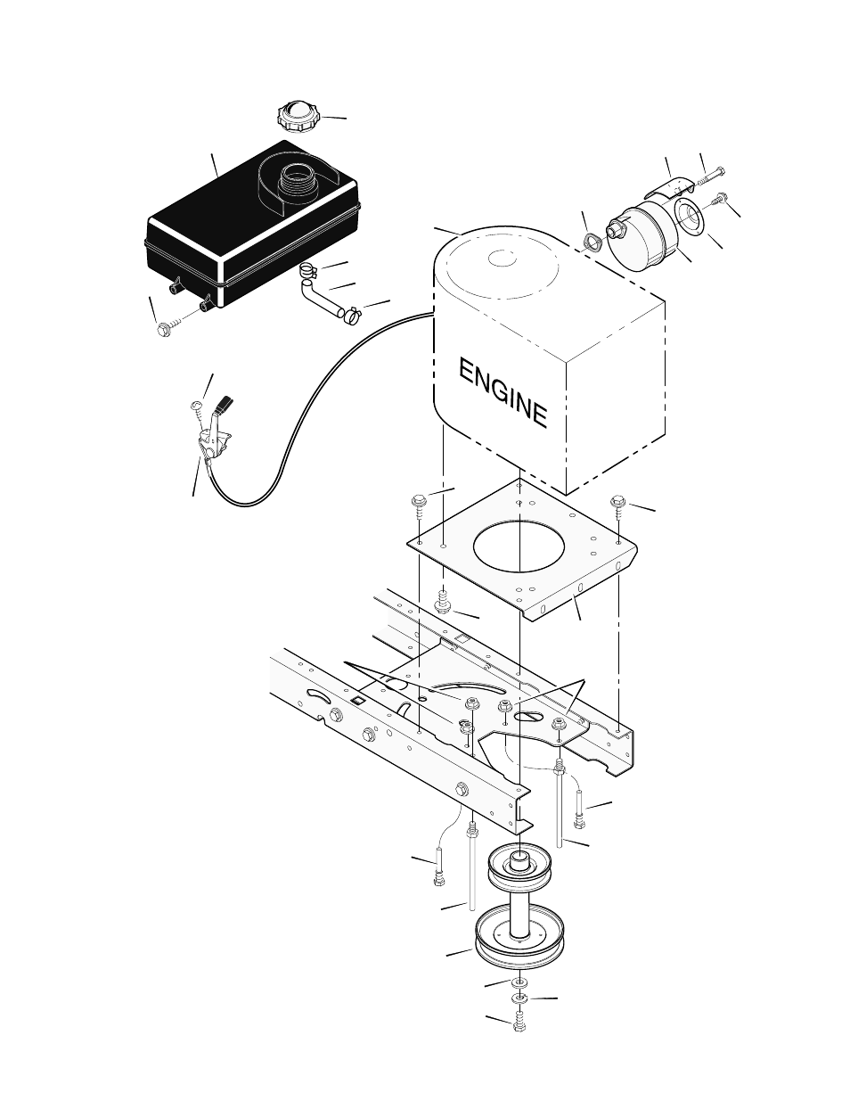 Engine mount | Murray 405030x48A User Manual | Page 44 / 52