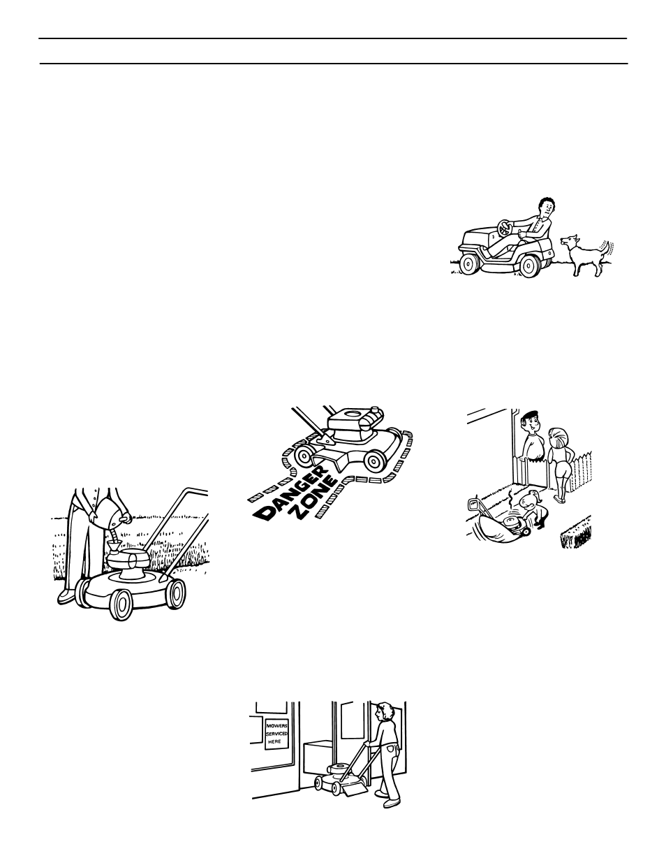 Safe mowing guide | Murray 405030x48A User Manual | Page 6 / 52