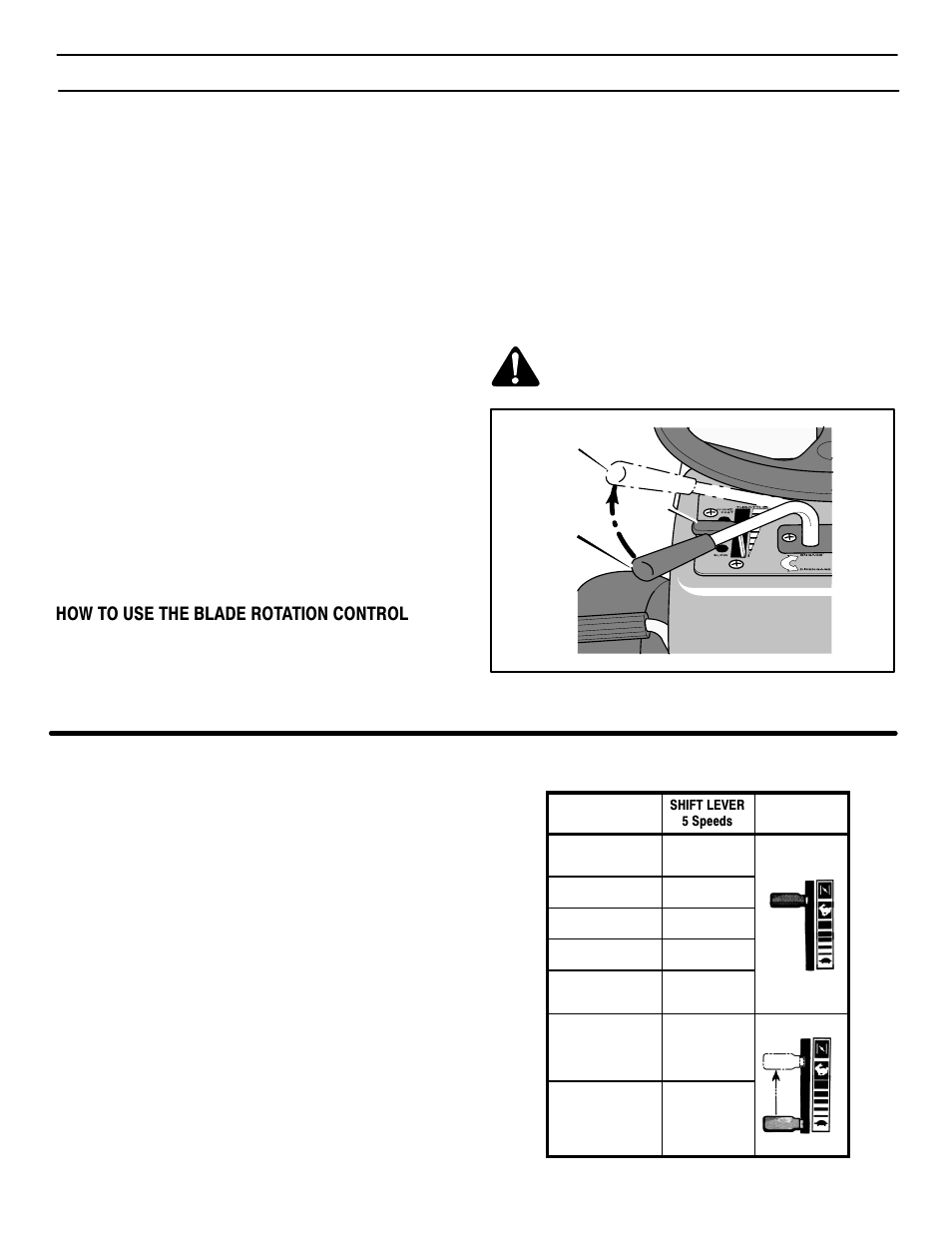 Operation, Attachments, How to use the throttle control | How to use the blade rotation control, How to use the shift lever | Murray 387004x48A User Manual | Page 15 / 52