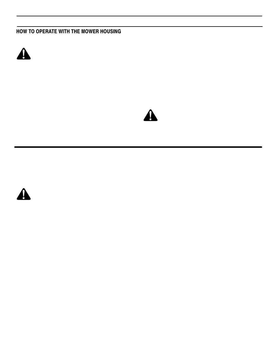 Operation, How to operate with the mower housing, How to operate the unit on hills | Murray 387004x48A User Manual | Page 17 / 52