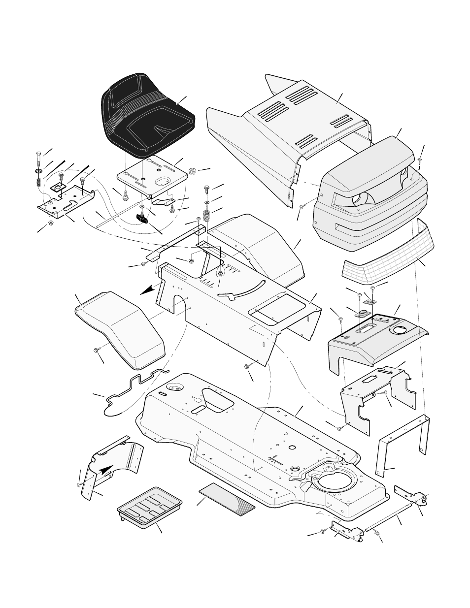 Chassis & hood | Murray 387004x48A User Manual | Page 34 / 52