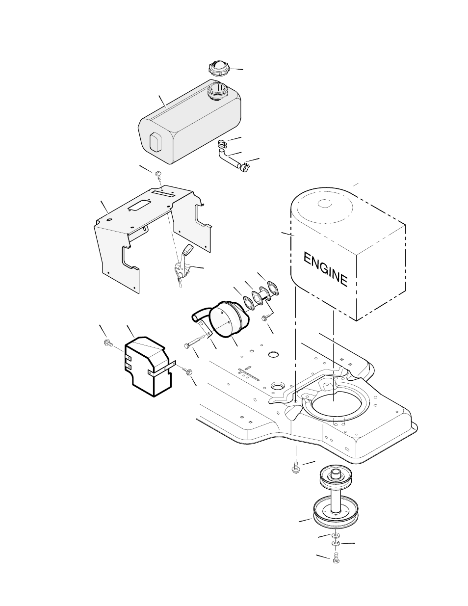 Engine mount | Murray 387004x48A User Manual | Page 44 / 52