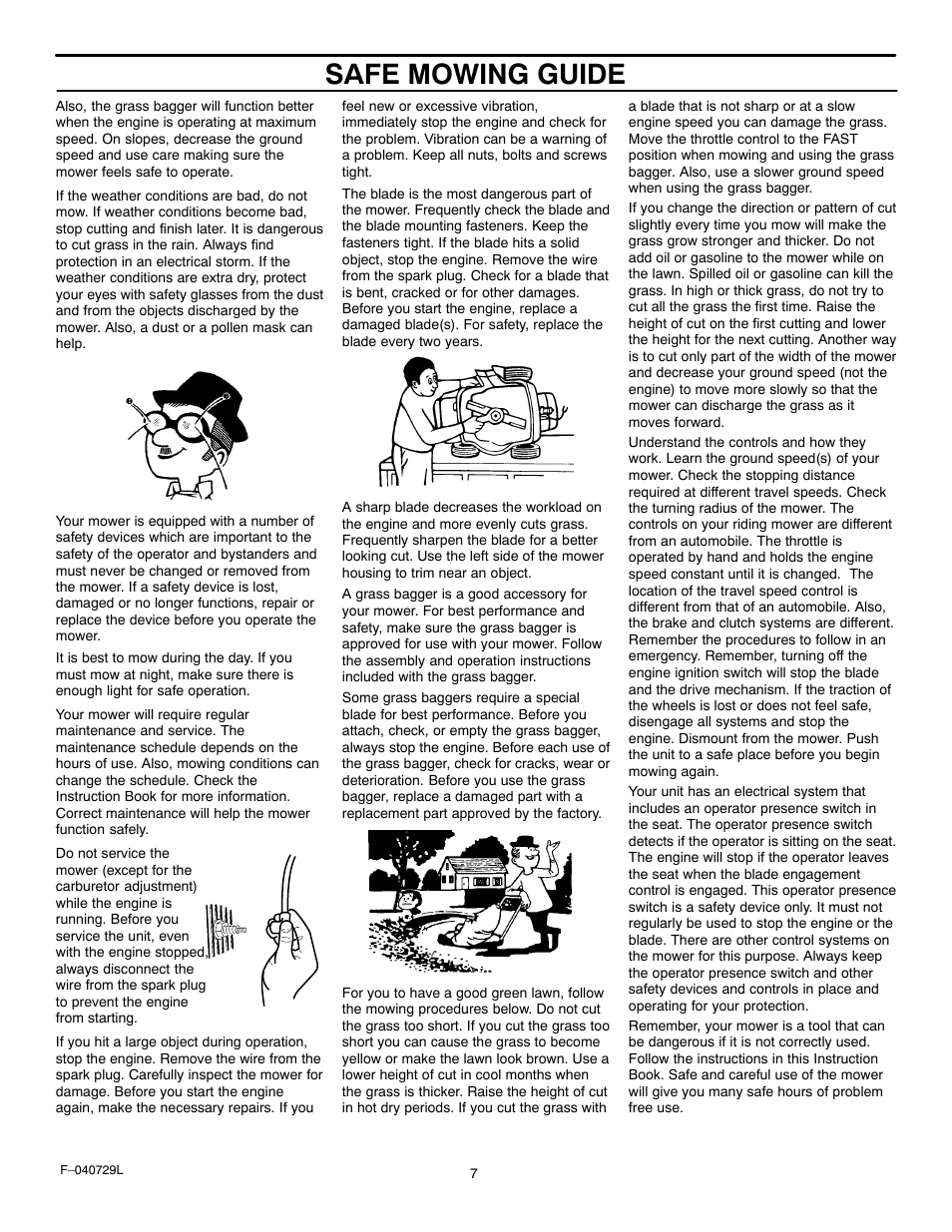 Safe mowing guide | Murray 425620x92A User Manual | Page 7 / 52