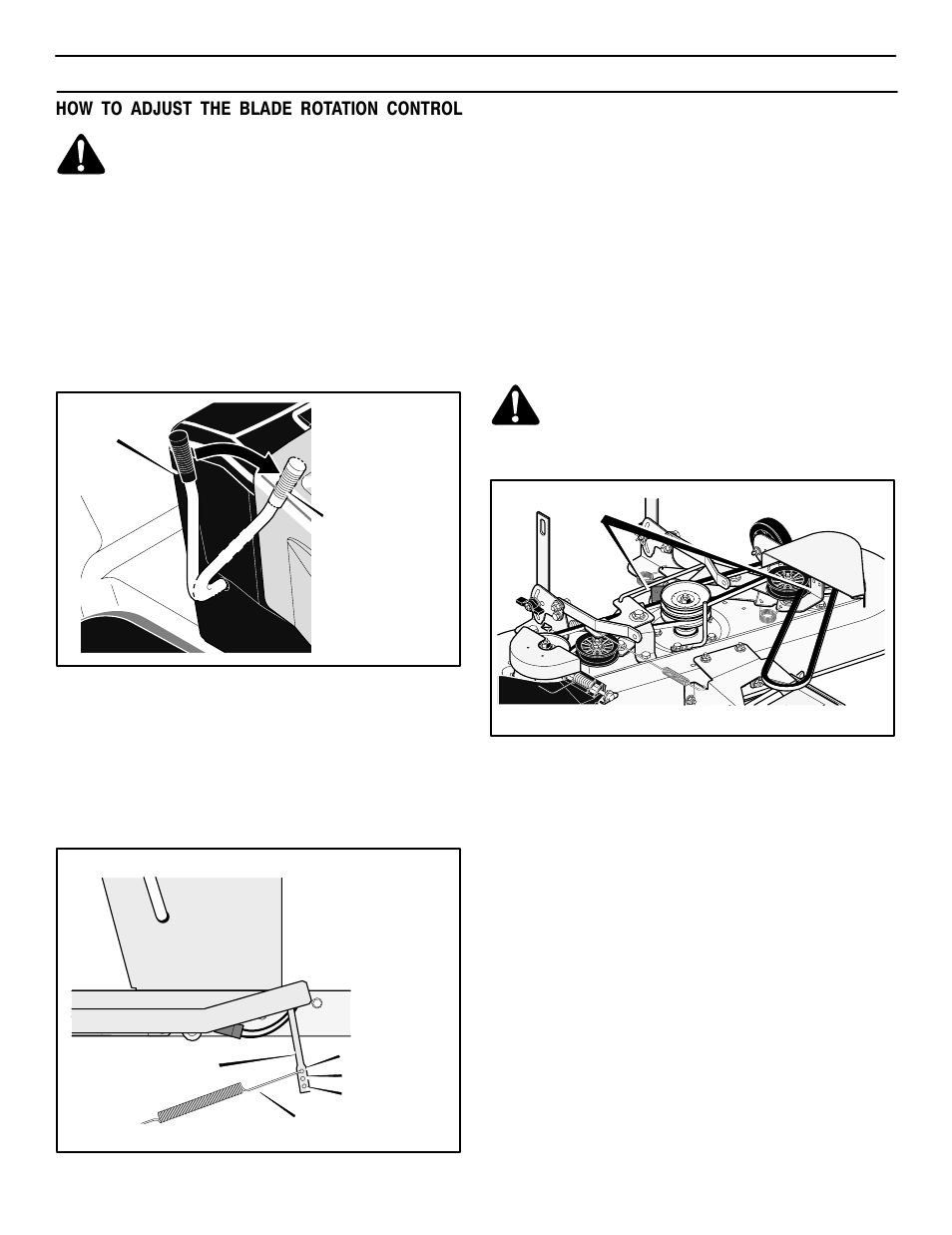 Maintenance, How to adjust the blade rotation control | Murray 465609x24A User Manual | Page 24 / 56