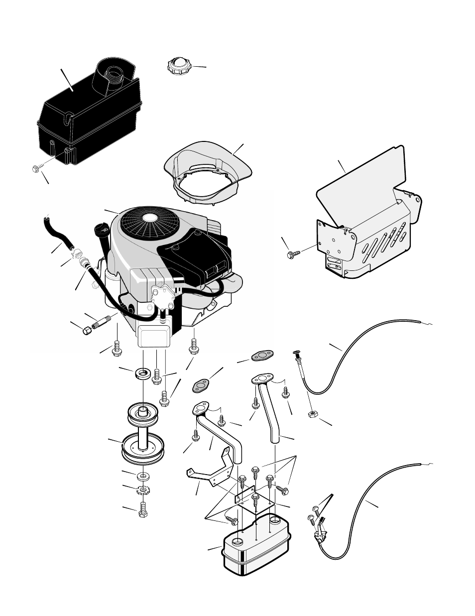 Engine mount assembly | Murray 465609x24A User Manual | Page 48 / 56