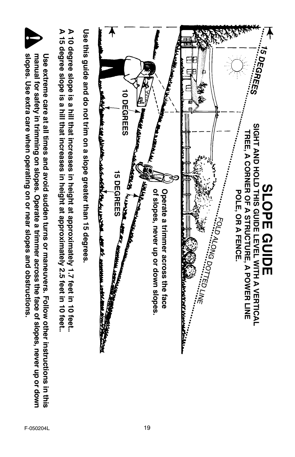 Slope guide | Murray TM6100X5A User Manual | Page 19 / 24