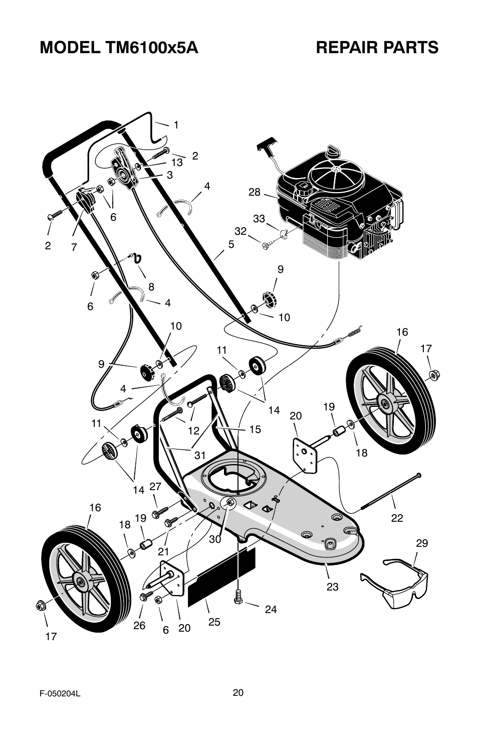 Murray TM6100X5A User Manual | Page 20 / 24