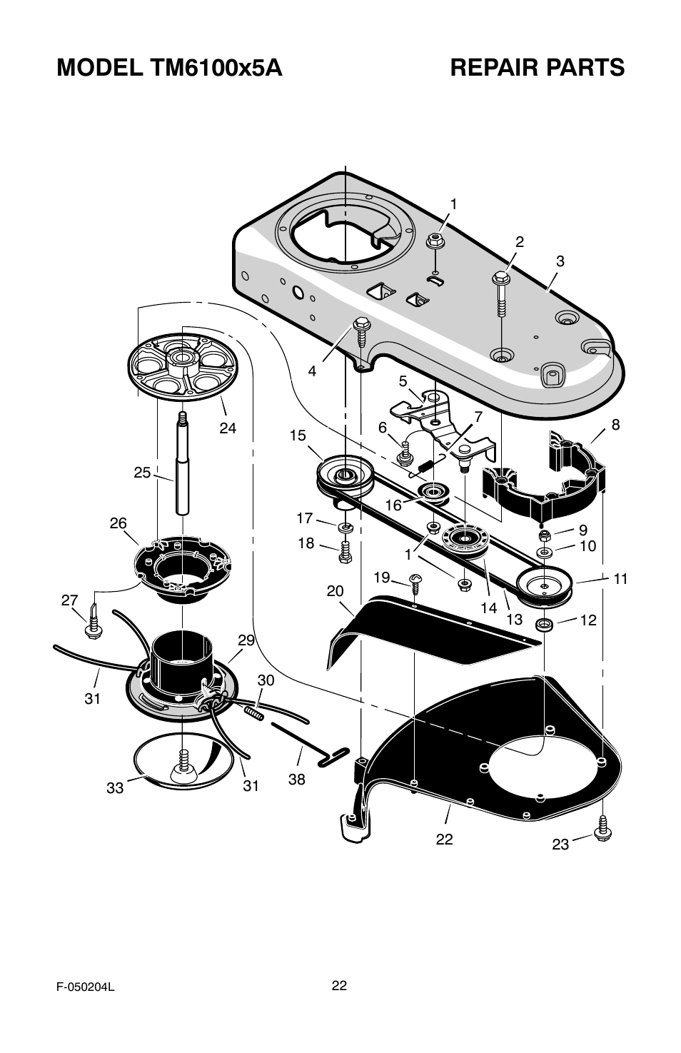 Murray TM6100X5A User Manual | Page 22 / 24