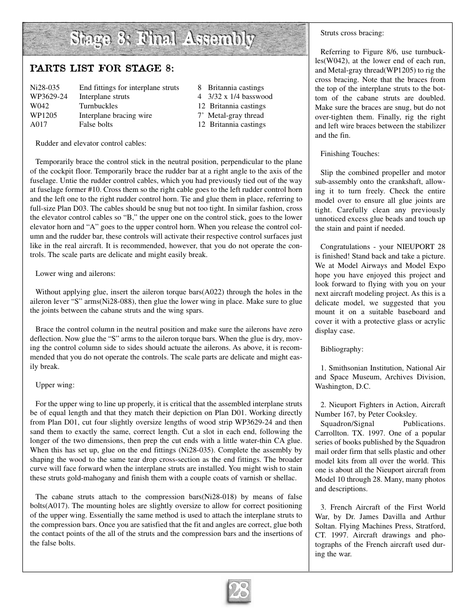 Model Shipways 28 User Manual | Page 28 / 31