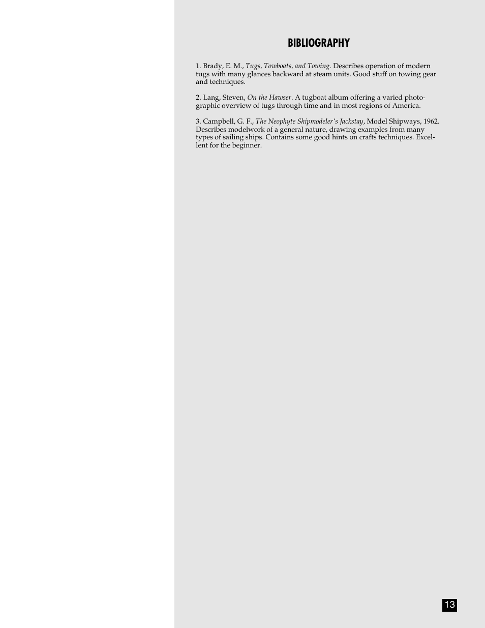 Bibliography | Model Shipways 2021 User Manual | Page 13 / 16