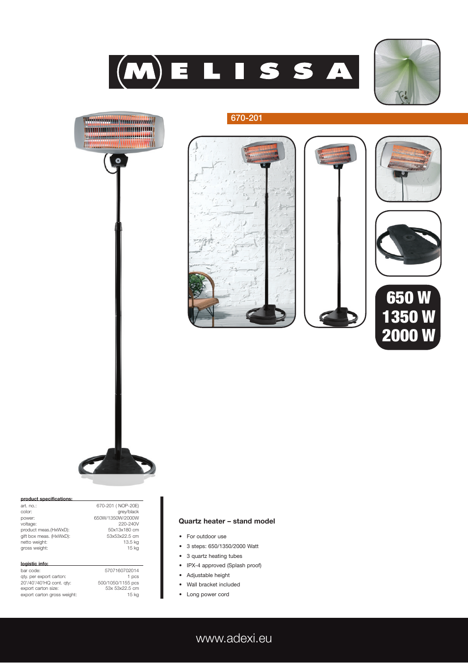 Melissa Lighting 670-201 User Manual | 1 page