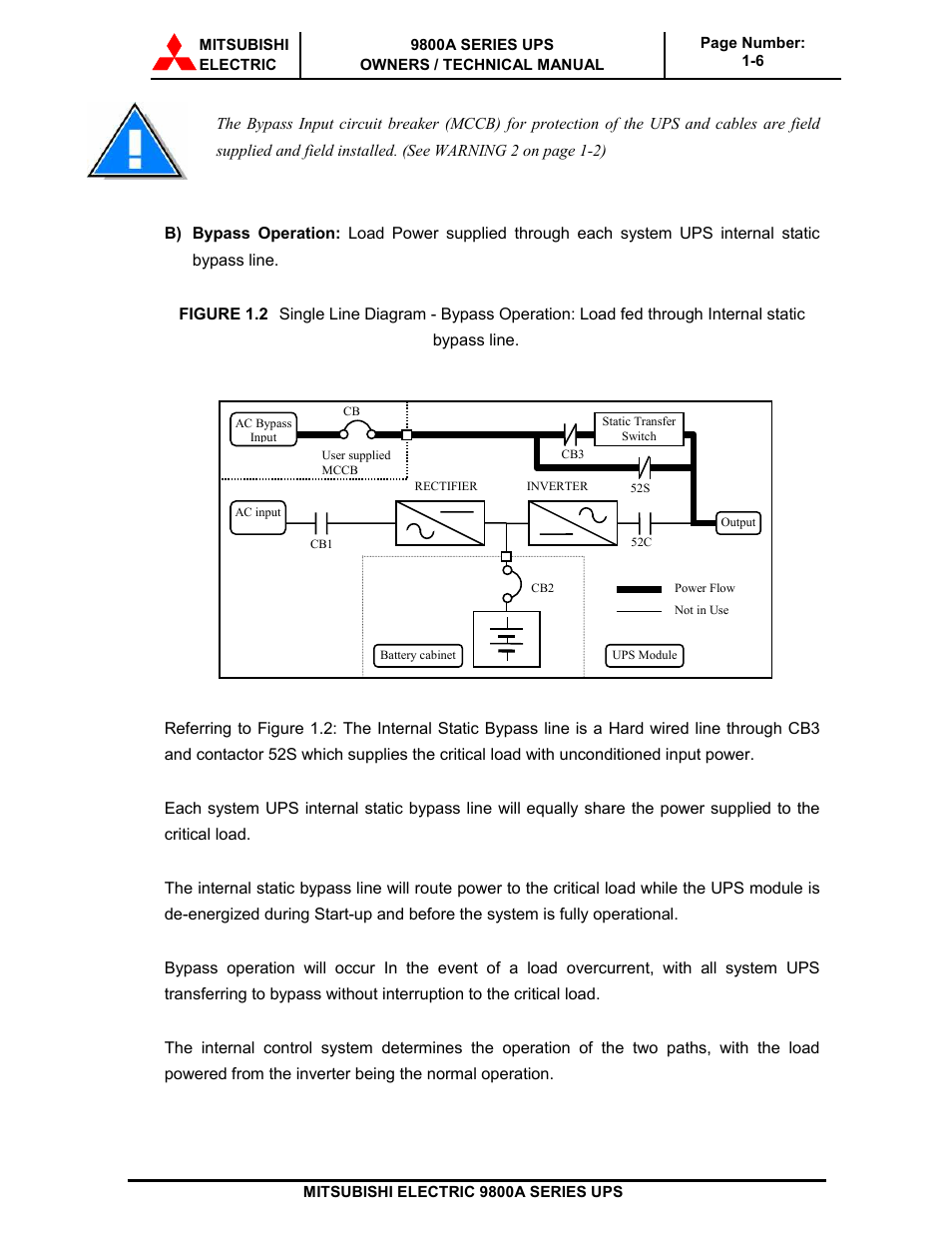 MITSUBISHI ELECTRIC 9800A SERIES UPS systems User Manual | Page 12 / 70