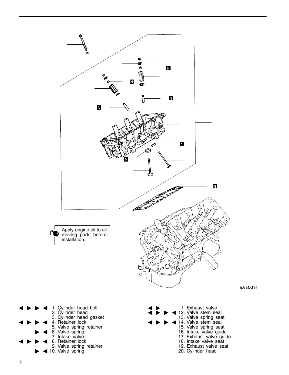 6a1 engine (e - w), Removal and installation <mivec | Mitsubishi Motors 6A1 User Manual | Page 51 / 83