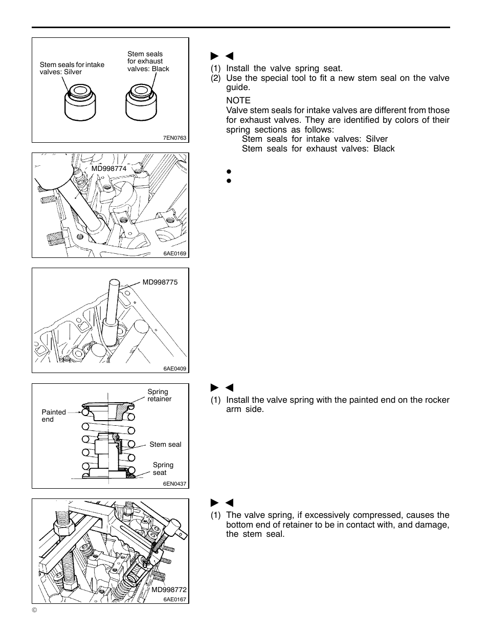 6a1 engine (e - w), Installation service points | Mitsubishi Motors 6A1 User Manual | Page 54 / 83