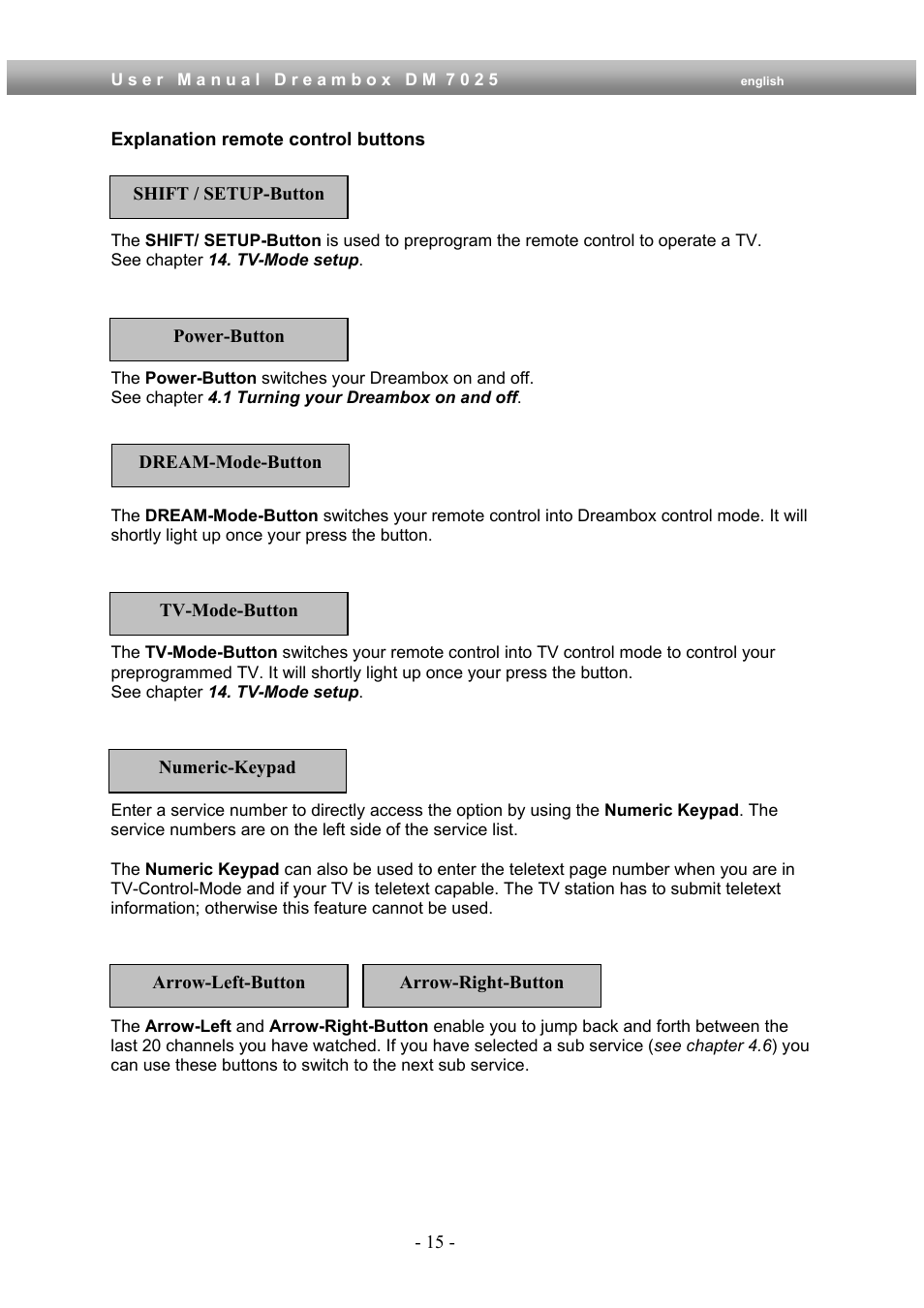 Dream Multimedia Dreambox DM 7025 User Manual | Page 15 / 91