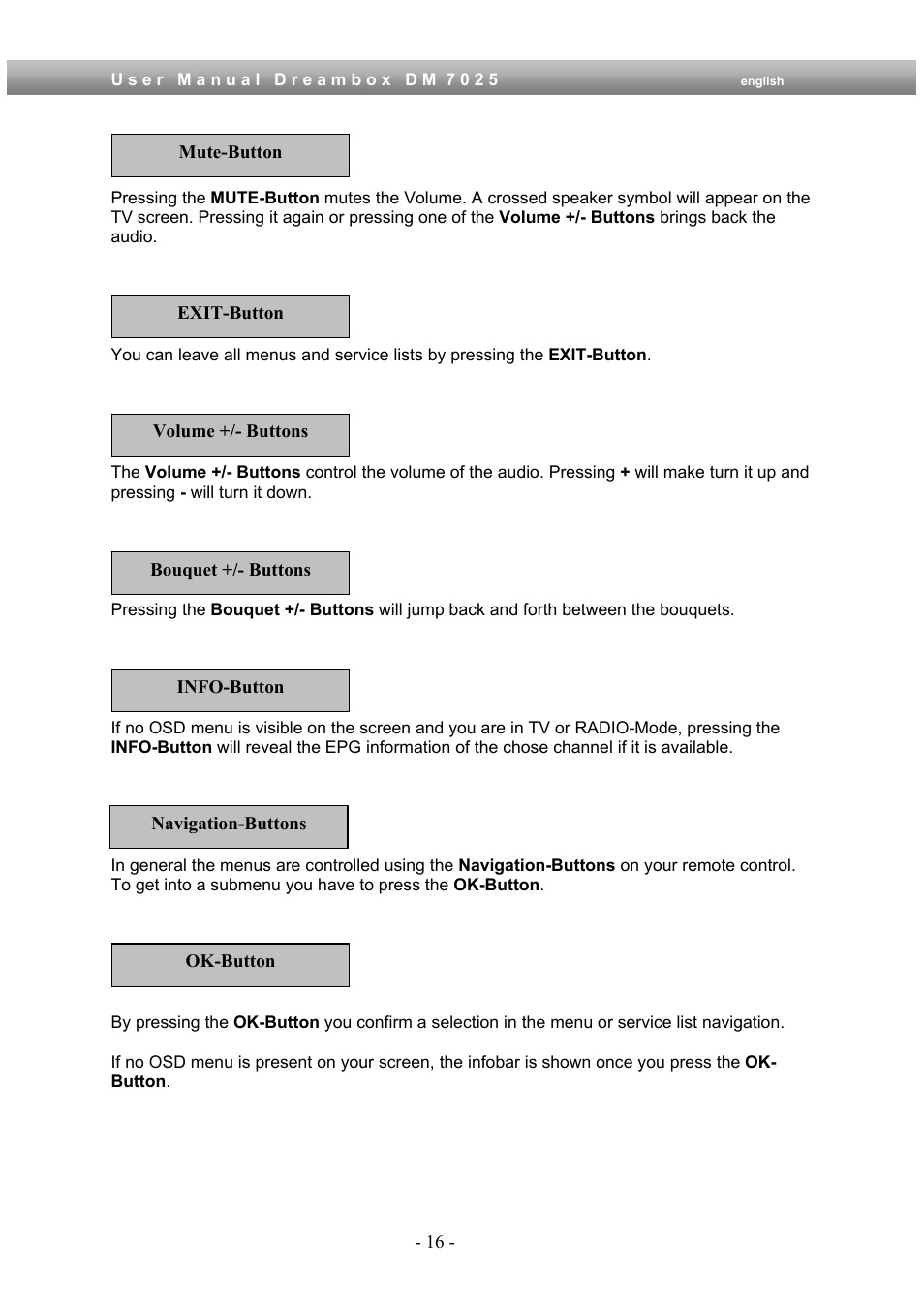 Dream Multimedia Dreambox DM 7025 User Manual | Page 16 / 91