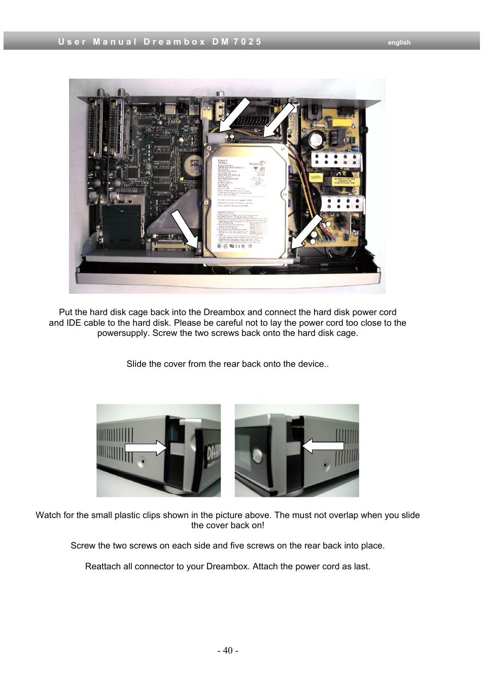 Dream Multimedia Dreambox DM 7025 User Manual | Page 40 / 91