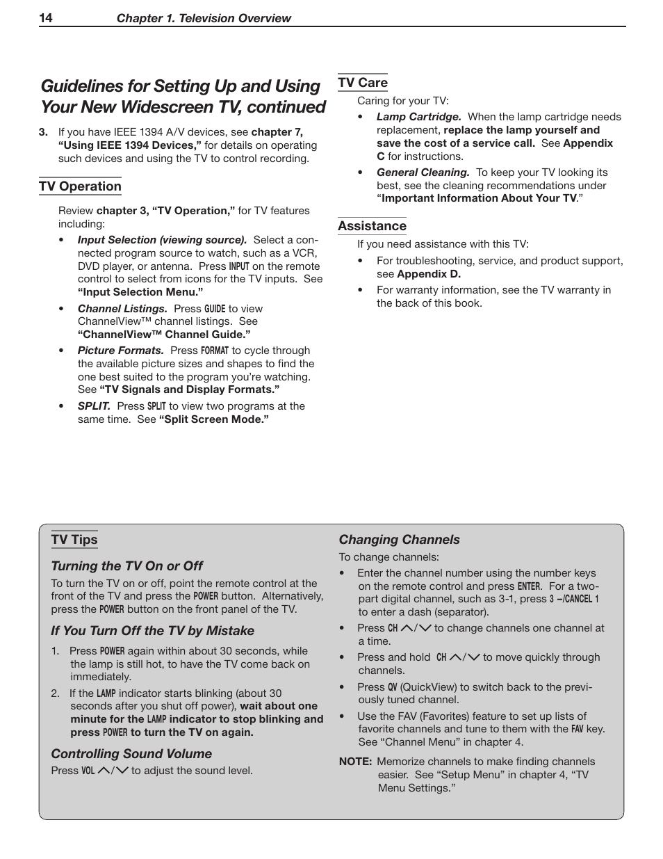 MITSUBISHI ELECTRIC WD-52631 User Manual | Page 14 / 108