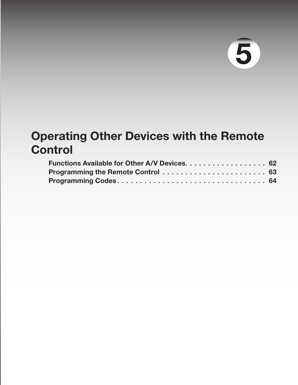 Operating other devices with the remote control | MITSUBISHI ELECTRIC WD-52631 User Manual | Page 61 / 108