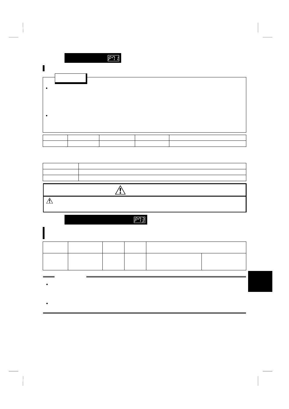 3 applied motor [p71, 4 voltage input selection [p73, Caution | 3 applied motor, 4 voltage input selection | MITSUBISHI ELECTRIC FR-S520 User Manual | Page 102 / 191