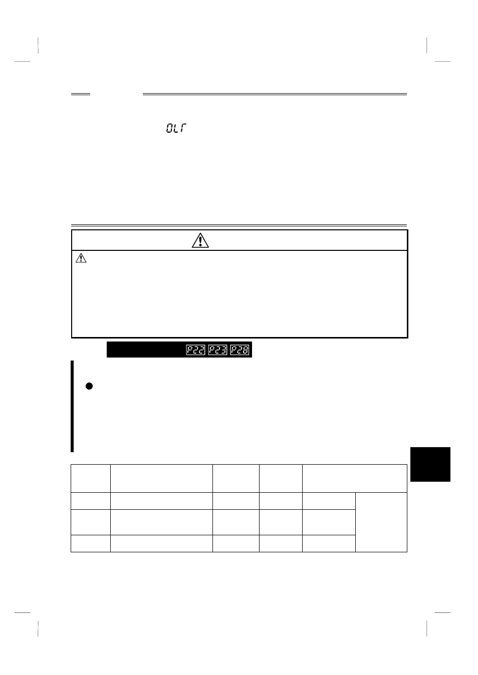 13 stall prevention [p22] [p23] [p28, Caution, 13 stall prevention | MITSUBISHI ELECTRIC FR-S520 User Manual | Page 78 / 191