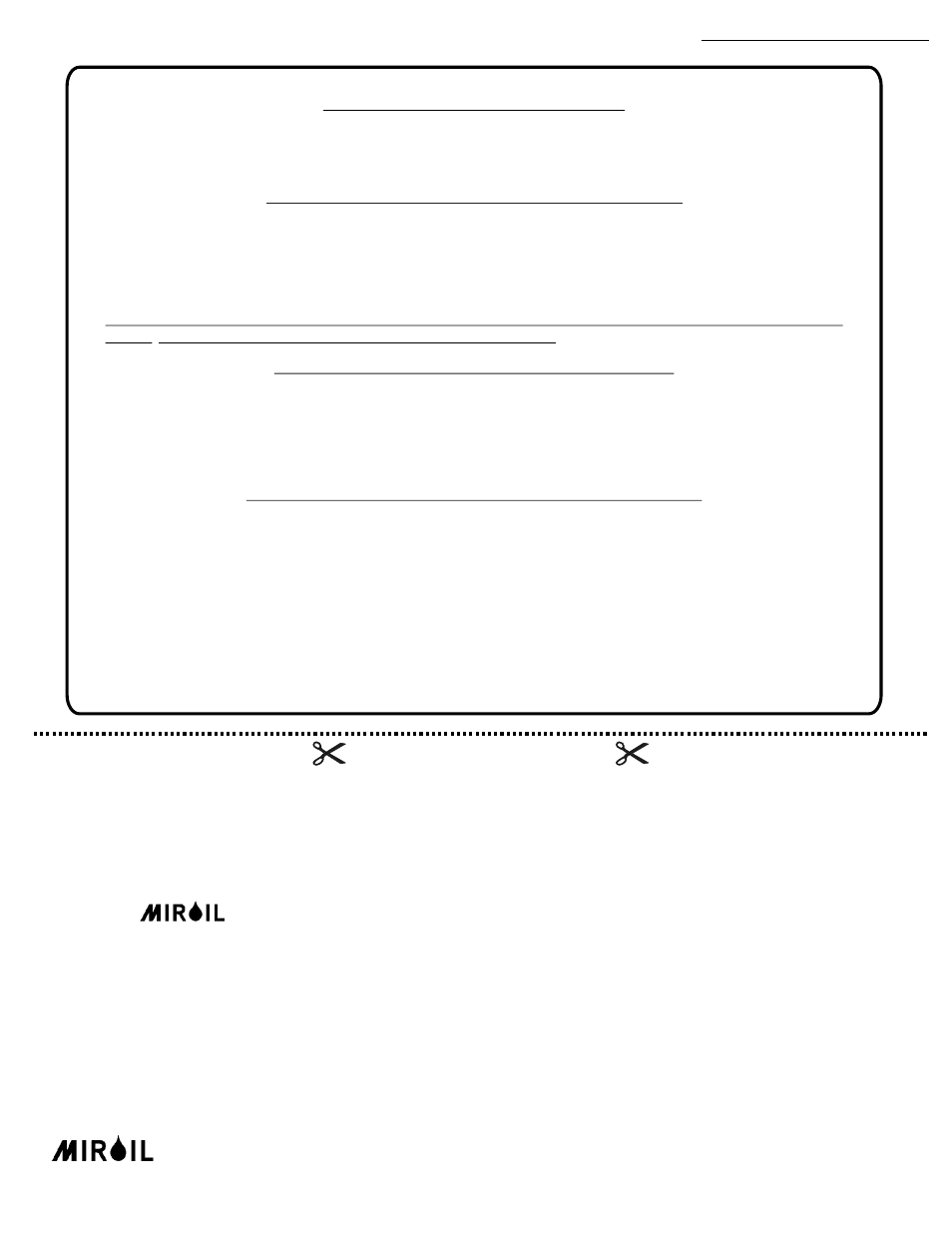 Warranty registration | MirOil 690HS User Manual | Page 8 / 8