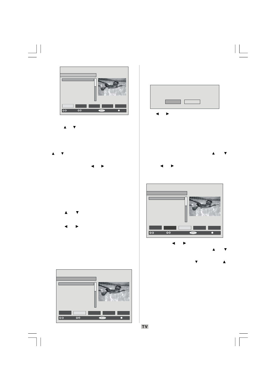 Navigating the entire channel list, Deleting the channels in the channel list, Renaming channels | Adding locks to channels | Matsui America M22LID618 User Manual | Page 24 / 61