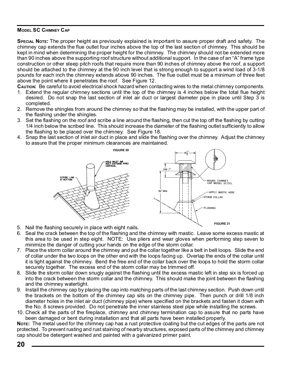 Himney, Nstallation | Martin Fireplaces B36RA User Manual | Page 20 / 32
