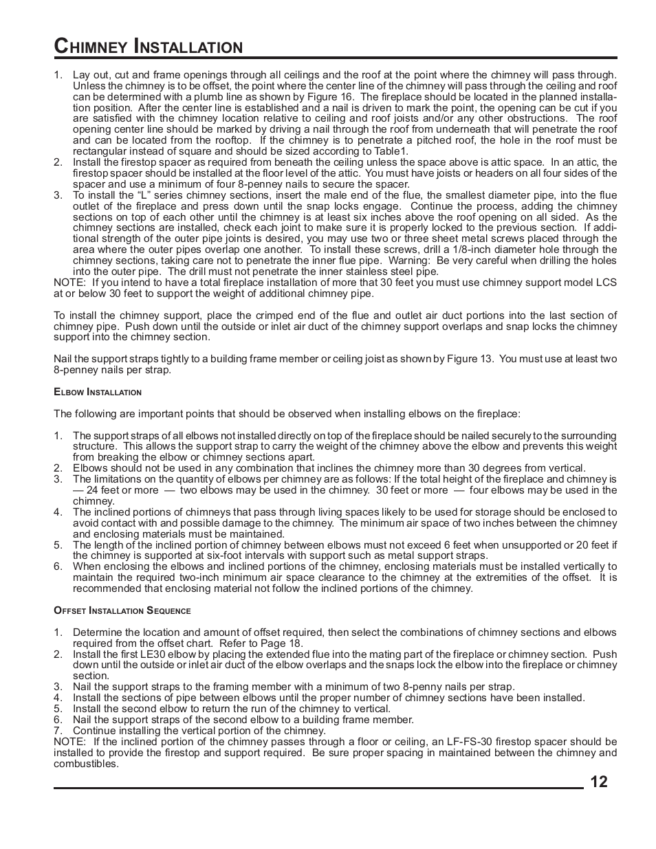 Himney, Nstallation | Martin Fireplaces MPL PENINSULA 53D9042 User Manual | Page 13 / 32