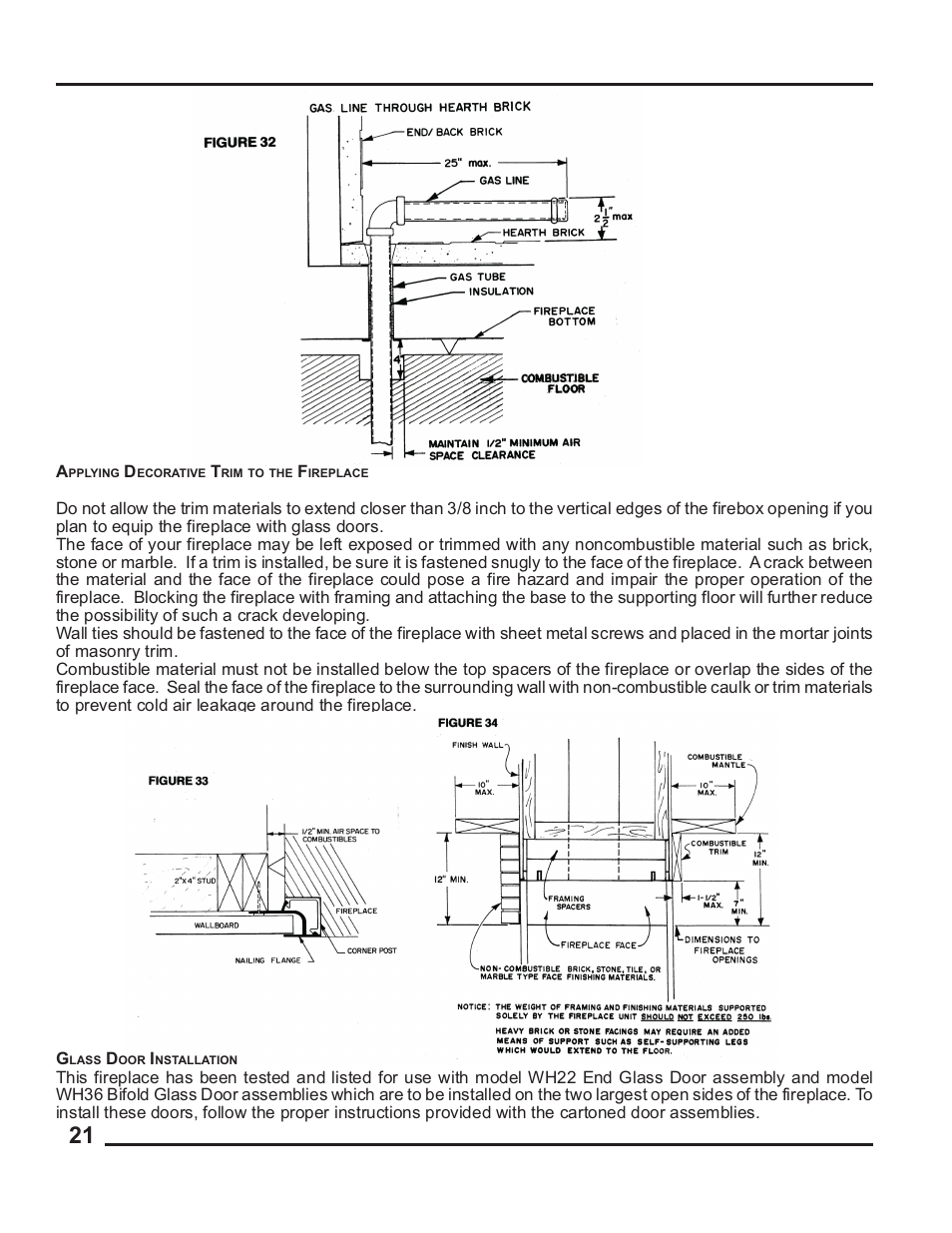 Ppliance, Nstallation | Martin Fireplaces MPL PENINSULA 53D9042 User Manual | Page 22 / 32