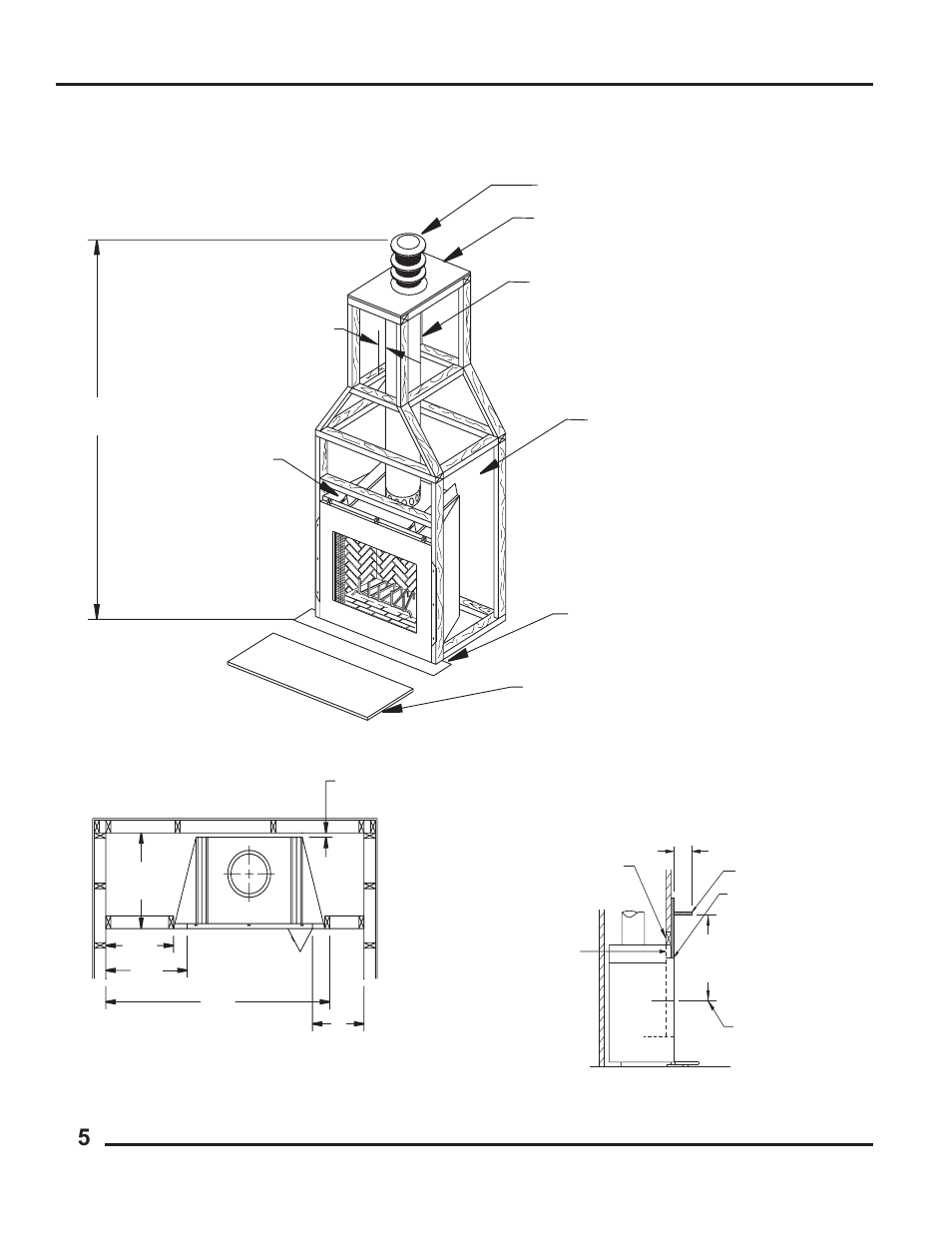 Outside installation, Learances | Martin Fireplaces SB5400SS User Manual | Page 6 / 36