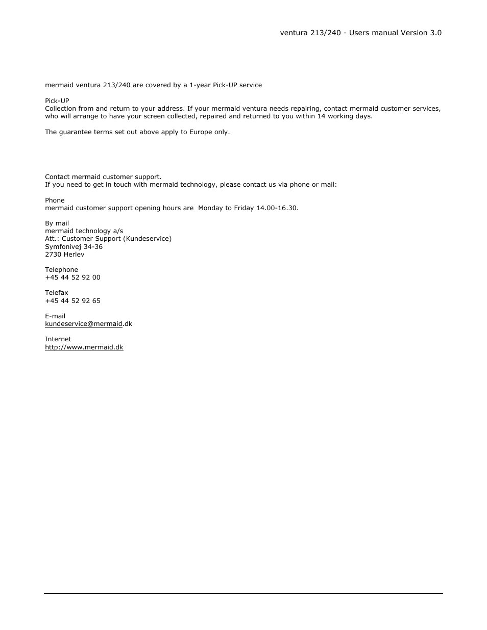 Osd functions & adjustments8. guarantee terms, Guarantee terms, If you need to contact us | Mermaid Technology 240 User Manual | Page 10 / 18