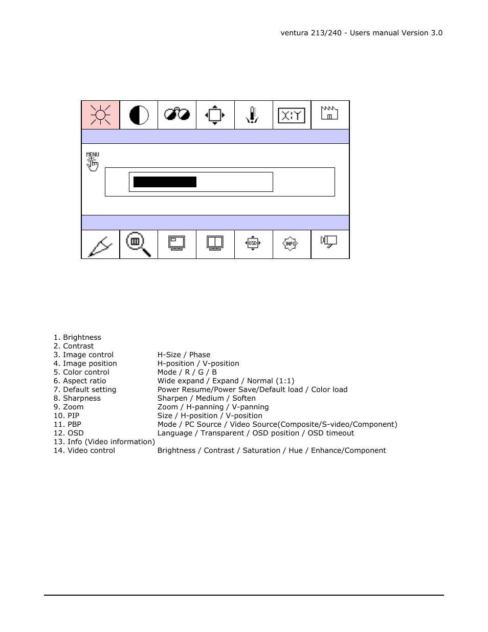 Osd menu | Mermaid Technology 240 User Manual | Page 6 / 18