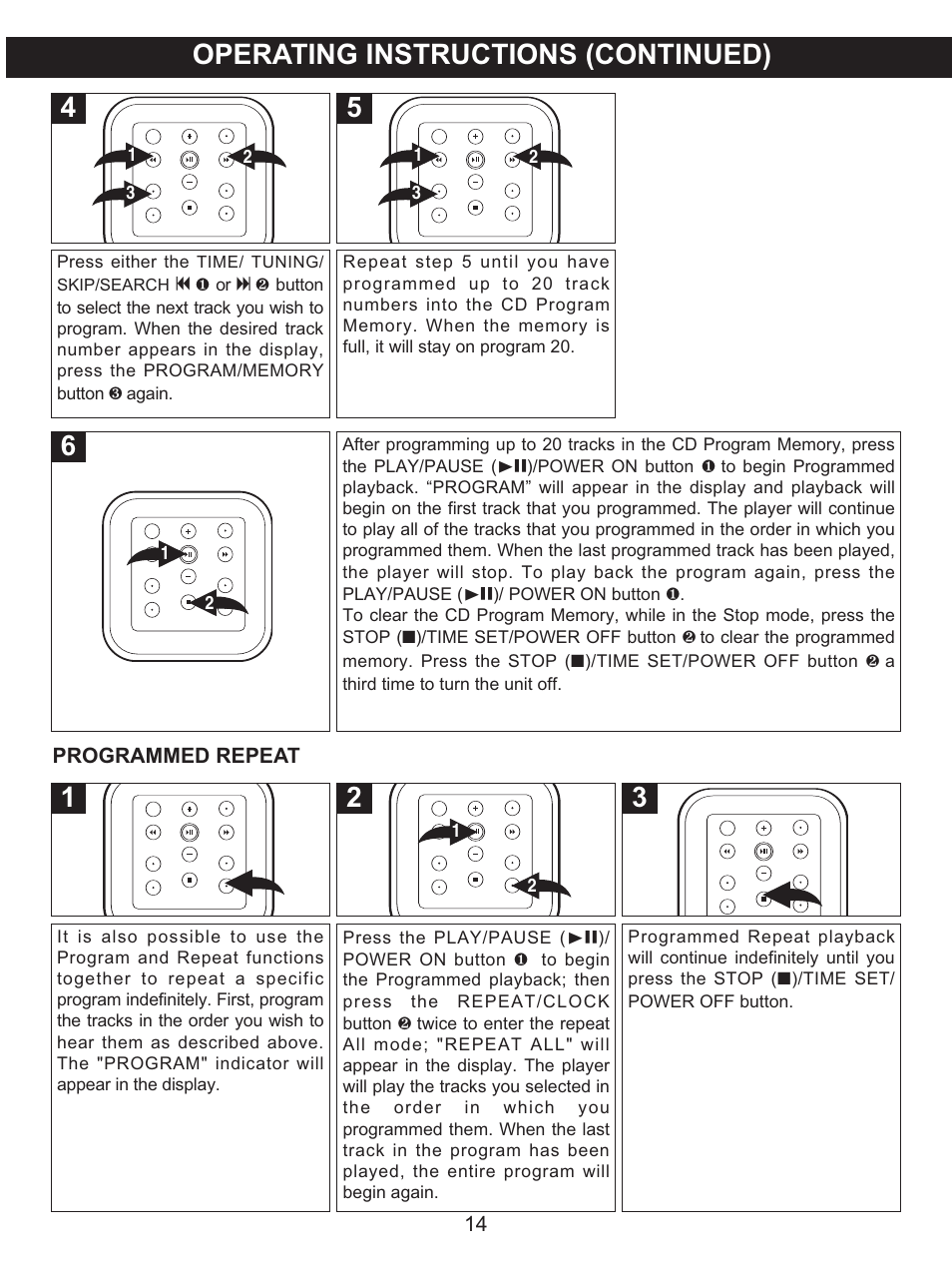 Operating instructions (continued) | Memorex MX4118 User Manual | Page 15 / 21