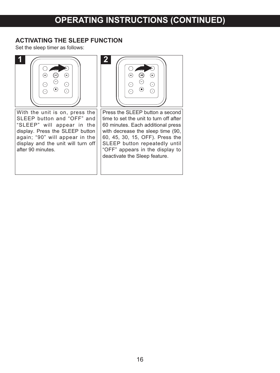 Operating instructions (continued) | Memorex MX4118 User Manual | Page 17 / 21