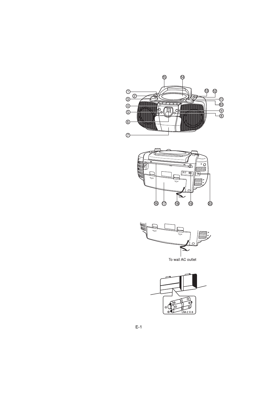 Location of controls, Preparation for use | Memorex MP3114 User Manual | Page 5 / 11