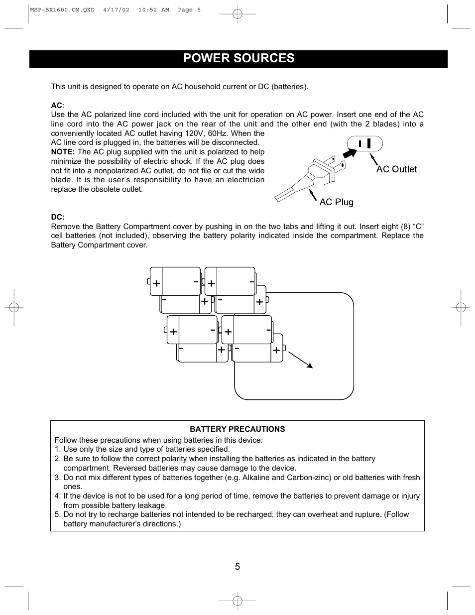 Memorex MSP-BX1600 User Manual | Page 6 / 14