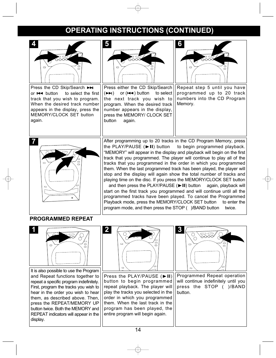 Operating instructions (continued) | Memorex MX3905 User Manual | Page 15 / 21