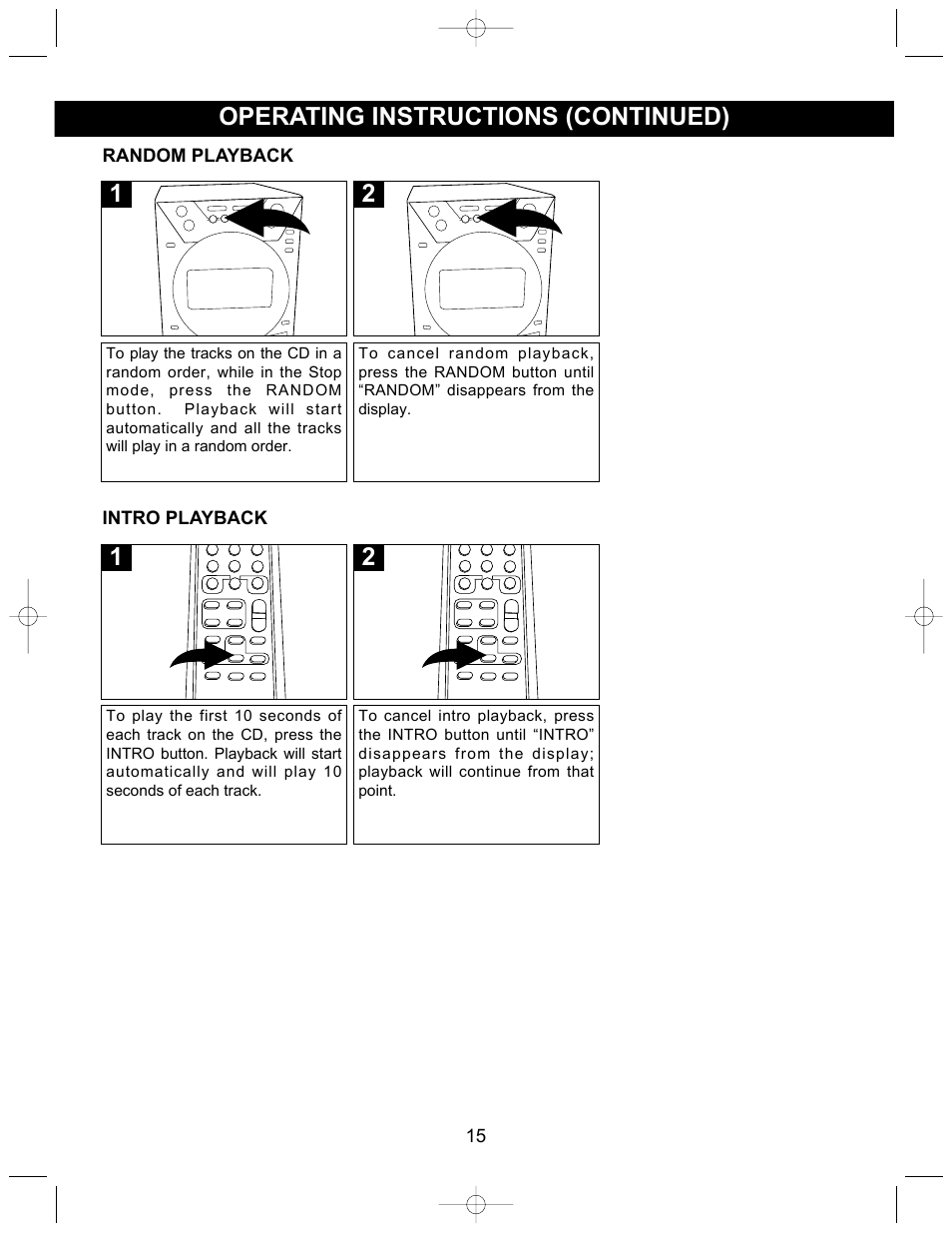 Operating instructions (continued) | Memorex MX3905 User Manual | Page 16 / 21