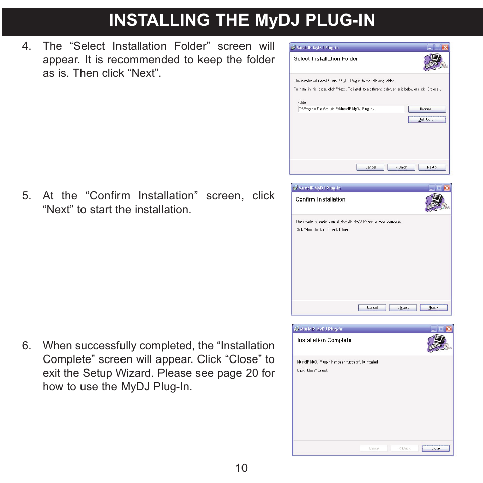 Installing the mydj plug-in | Memorex MMP8590-WHT User Manual | Page 11 / 124